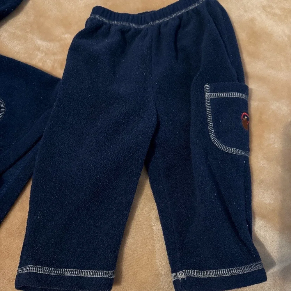 OshKosh Bgosh Baby Boys Navy Blue Fleece Hoodie and Pants Set 6-9 Months